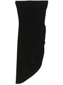 Norma Kamali laterale Drape Mini abito senza spalline