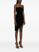 Norma Kamali laterale Drape Mini abito senza spalline