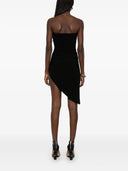 Norma Kamali laterale Drape Mini abito senza spalline
