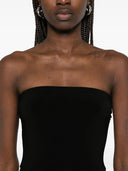 Norma Kamali laterale Drape Mini abito senza spalline