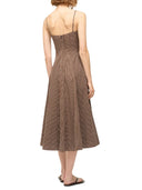 Staud Wylie Micro Stripe Dress Dark Oak Dark Oak