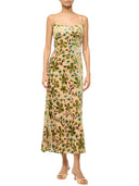 Staud Dianna Dress Moss Floral Tapestry
