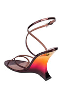 Paris Texas Nina Sandal 105 Mirror Leather Sandals Color Wine Sunset