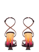 Paris Texas Nina Sandal 105 Mirror Leather Sandals Color Wine Sunset