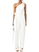 Magda Butrym Cream One Shoulder T Shirt