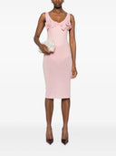Magda Butrym Pink Floral Bustier Midi Dress