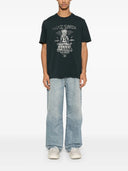 Maglietta con stampa grafica d'oca d'oro