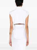 Sportmax Sleeveless Shirt In Pure Cotton