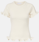Stella Mc Cartney Frilled Hem Rib T Shirt