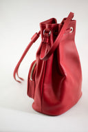 La Rose Leather Satchel Bag Red