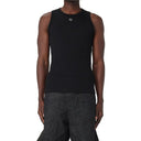 Maglietta con logo a costine di Fendi