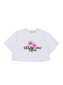 T-shirt con logo Daisy bianco sporco S/S
