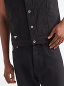 Prada Bull Button Up Denim Gilet