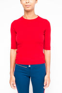 La Rose La Rose Maglia 3/4 Kaschmir Rosso