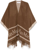 Max Mara Poncho z logo Jacquard