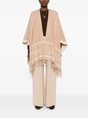 Max Mara Poncho z logo Jacquard