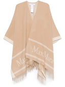 Max Mara Poncho z logo Jacquard