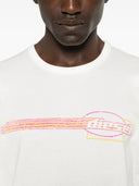 Diesel T Shirt With Flocked Logo