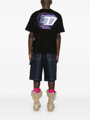 Diesel T Shirt With Flocked Logo