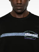 Diesel T Shirt With Flocked Logo