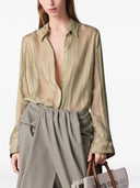 Stella McCartney Semi Sheer Striped koszula