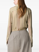 Stella McCartney Semi Sheer Striped koszula