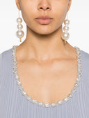 Robe midi autoportrait avec strass