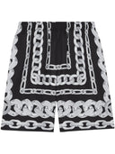 Versace Medusa Chains Silk Shorts