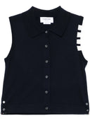Thom Browne -Baumwoll -Tanktop mit 4 Streifendetails