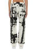 Alexander MC Queen Workwear Jeans avec imprimé pli
