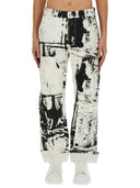 Alexander MC Queen Workwear Jeans avec imprimé pli