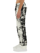 Alexander MC Queen Workwear Jeans avec imprimé pli