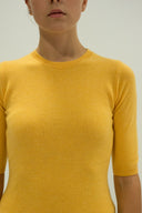 La Rose La Rose Maglia 3/4 Cashmere Ocra