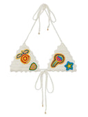 Casablanca Crochet Patch Bikini Top