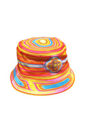 Casablanca Low Rider Printed Denim Bucket Hat Multicolor