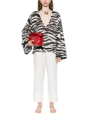 The Attico Zebra Print Blouse