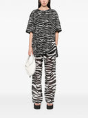 The Attico Semi Sheer Zebra Print Pants