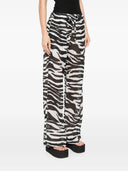 The Attico Semi Sheer Zebra Print Pants