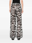 The Attico Semi Sheer Zebra Print Pants