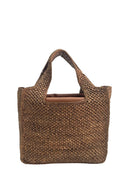Themoire "Morea Raffia Small" Brown Bag