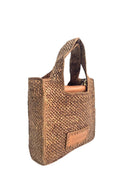 Themoire "Morea Raffia Small" Brown Bag