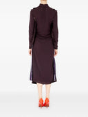 Maison Margiela Midi -jurk met verzamelde details
