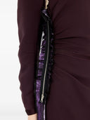 Maison Margiela Midi -jurk met verzamelde details