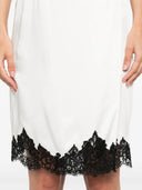 Stella Mccartney Jupe Midi En Satin Avec Dentelle