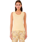 Max Mara Weekend Multic Yellow Ribbed Top