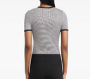 Courrèges T Shirt Houndstooth Contrast