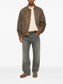 Golden Goose Leather Zip Up Jacket