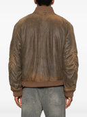 Golden Goose Leather Zip Up Jacket