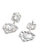 Self Portrait Crystal Pearl Heart Earrings