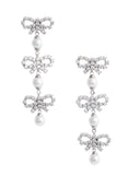 Orecchini perle a livelli a livello di micro arco